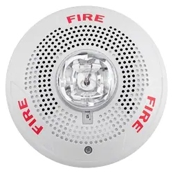 [SPSCWK] Speaker Strobe, Standard-candela, Outdoor, Ceiling Mount, with Backbox, White - System sensor