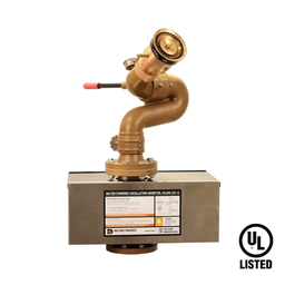 [VAJRA 331-S] HD Water Powered Oscillating Monitor,4&quot; inlet, cast Bronze waterway, bronze swivel joint, manual lock for horizontal &amp; vertical movement, Stainless Steel gearbox